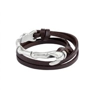 Bracelet Unode50 in Cuir PUL1552MARMTL0M